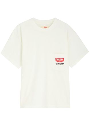 Cherry Los Angeles Western Printed Cotton T-shirt - White - XL