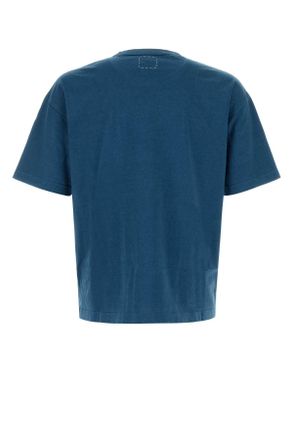 Visvim Mens Blue Cotton T-Shirt Ltindigo Exterior Exterior: T-shirts And Polos