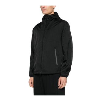 Emporio Armani Heren, Jassen, Zwart, Maat: S Nylon