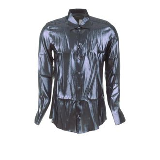 Dolce & Gabbana Long Sleeve Shirt - male - Dolce & Gabbana - Casual Shirts - Blue - XL - Shirts