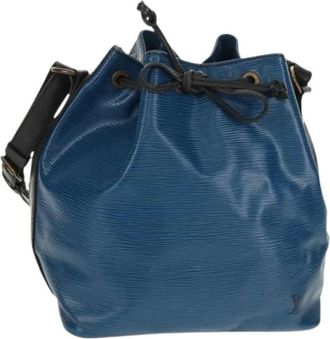 Louis Vuitton Pre-owned Bucket Bag - Dames - Vintage Tas - Blauw - ONE Size - Leer - Vintage