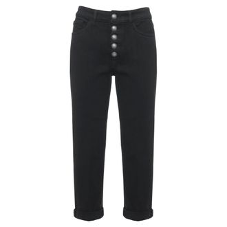 Dondup Koons Cropped Jeans - Dames - Jeans - Zwart - Maat: W28 Katoen