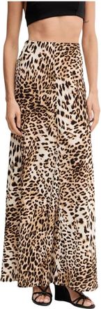 Gestuz Geopa P Rok - Dames - Maxi Rokken - Beige - M - Rokken