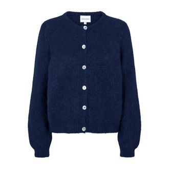 Americandreams Americandreams, Truien & Vesten, Dames, Blauw, XL, Wol, Susan Alpaca Cardigan
