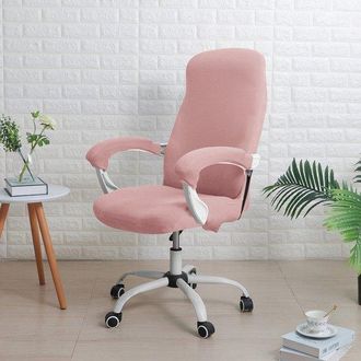 OEM Funda Para Silla De Oficina Con Funda Para Reposabrazos, Funda El&aacute;stica Universal Para Silla De Escritorio, L, Rosa Claro