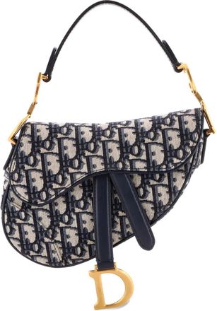 Dior Saddle Handbag Oblique Canvas Mini shoulder bag - women - Canvas - One Size - Blue