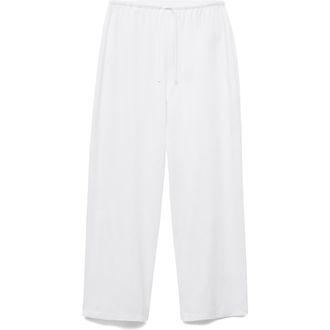 Mango Cotton Drawstring Pants in White at Nordstrom, Size Medium