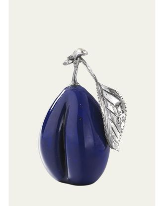 Buccellati Murano Glass & Sterling Silver Plum Placecard Holder