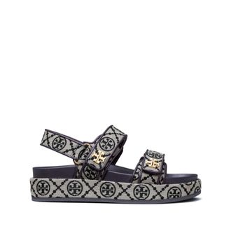 Tory Burch Tory Burch, Flat Sandals, female, Gray, Size: 6 US Flat Sandals