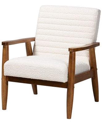 Baxton Studio Stratton Mid-Century Modern Boucle Armchair