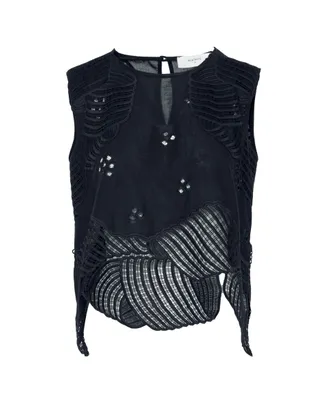 Beatrice .B Blue 4387 Ri918 Sleeveless Top