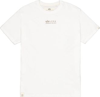 Alpha Industries T-Shirt ALPHA INDUSTRIES Organics EMB T-Shirt, Herren, Gr. S, weiss (organic wei&szlig;), Obermaterial: 100% Baumwolle, Shirts T-Shirt