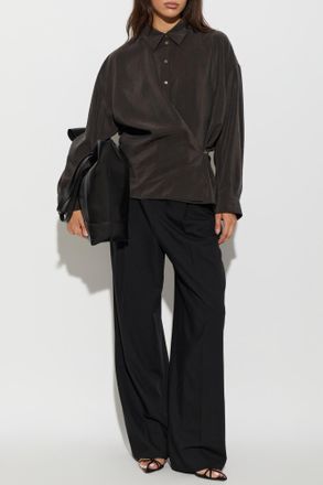 Christophe Lemaire Silk Shirt, Womens, Brown