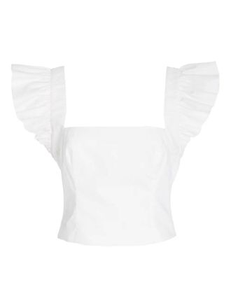 Cara Cara Hyannis ruffled-sleeve top - women - Cotton - L - White