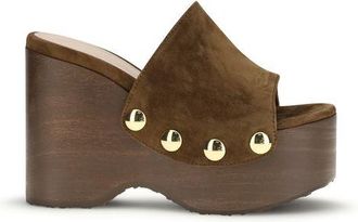 Gianvito Rossi Brown Calf Leather Bos Taurus Womens Clogs