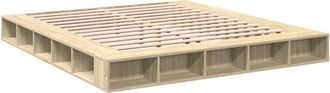 vidaXL Bed Frame without Mattress Sonoma Oak 200x200 cm Vidaxl