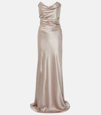 The Sei Silk satin bustier gown