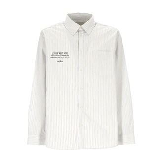 Les Deux Gestreepte blouse met borstzak - Heren - Casual Overhemden - Wit - S - Overhemden