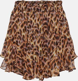 Isabel Marant Sornel printed ruffled shorts
