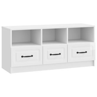 vidaXL Mueble De Tv Brillante 102 X 34,5 X 47 Cm Madera De Ingenier&iacute;a Vidaxl