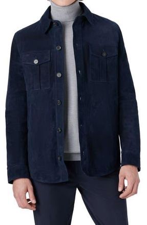 Bugatchi Suede Shirt Jacket in Midnight at Nordstrom Rack, Size Medium
