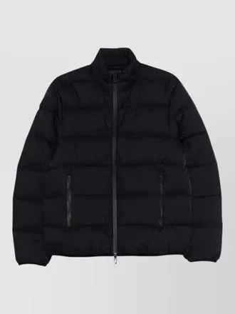 Emporio Armani nylon down coat high neck pattern