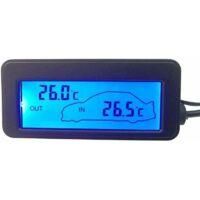 OEM Term&oacute;metro Digital Para Coche Para Interiores Y Exteriores, 12 V Cc, Retroiluminado, Mini Term&oacute;metro Lcd Para Coche, Para Interiores Y Exteriores - Cr