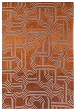 Novatrend Alfombra moderna de tejido plano rojo 200x280 cm