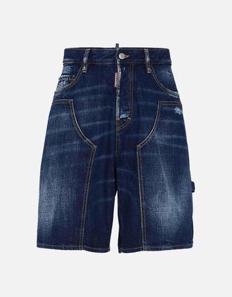 Dsquared2 Mens Dsquared2 Dark Semplice Carpenter Shorts Navy Blue - Size: 32/32