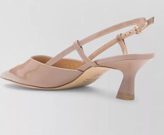 Stuart Weitzman vinnie t mid heel patent slingback pumps