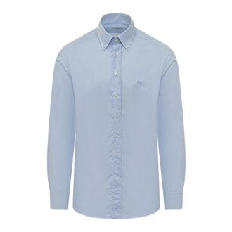 Etro Etro, Formal Shirts, male, Blue, Size: 4XL Button-down Shirt with Logo