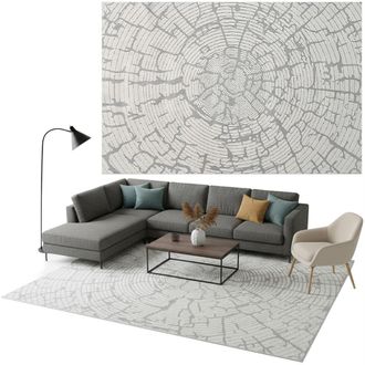 OEM Alfombra De Pelo Rizado Grande De 160x230 Cm Para Sala De Estar, Estilo Japandi, Moderna, Pesada, Gruesa, Polo - Estrella (gris)