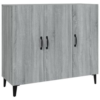 Berkfield Home Sideboard Grey Sonoma 90x34x80 cm Engineered Wood | Size: 90 x 34 x 80 cm