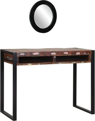 vidaXL Vidaxl - Dressing Table Multicolour 100 x 50 x 75 cm Solid Reclaim wood