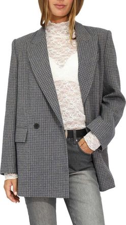 Belle & Bloom Big Brother Talk Double Breasted Blazer in Blue at Nordstrom, Size X-Small