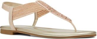 Bandolino Kayte 2 Strappy Embellished Sandal in Rose Gold at Nordstrom, Size 10