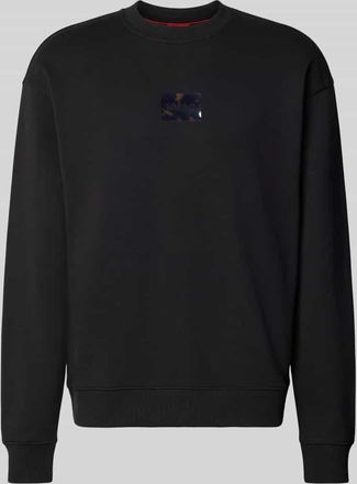 HUGO BOSS Regular Fit Sweatshirt aus reiner Baumwolle Modell DAYLO in Black, Gr&ouml;&szlig;e XXL