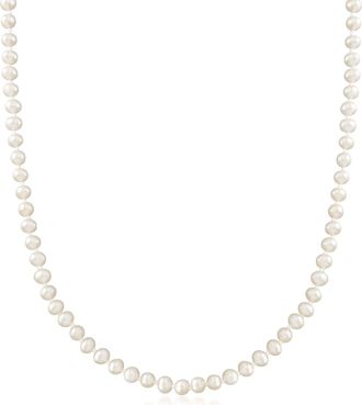 RS Pure by Ross-Simons 4-4.5mm Cultured Pearl Necklace in 14kt Yellow Gold