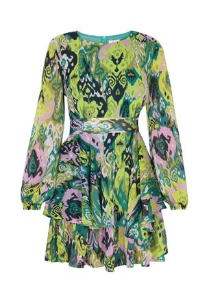Izia Jurk Dames Groen Veelkleurig