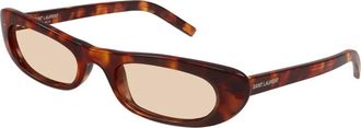 Saint Laurent Sunglasses, female, Brown, Size: 53 MM SL 557 Shade Sunglasses