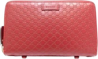 Gucci Pre-owned Wallets, female, Red, Size: ONE SIZE Pre-owned Leather Wallet