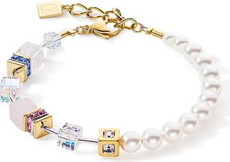Coeur de Lion Geocube Precious Fusion Pearls Bracelet in Multicolor at Nordstrom, Size 8.25