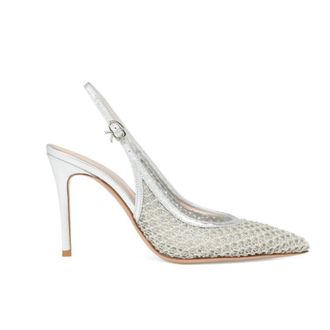 Gianvito Rossi Pumps, female, Gray, Size: 8 1/2 US Nikki Pointed Slingback Pumps