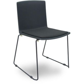 Piqueras y Crespo Pack 5 Sillas Opti523 Pvc Negro Asiento Tela Color Negro