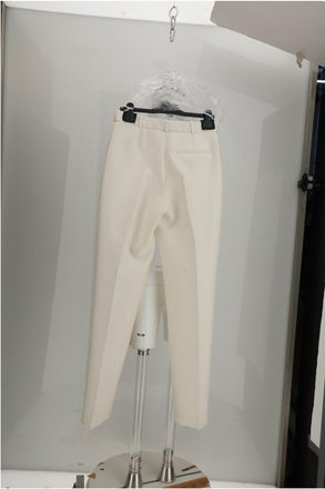 Dior Womens Trousers Db-Shantung White Silk
