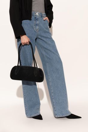 Yuzefi Oyster Shoulder Bag, Womens, Black