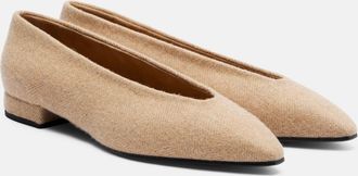 Loro Piana Rebecca herringbone ballet flats