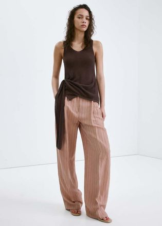 Mango Top maglia nodo cioccolato - Donna - XS - MANGO