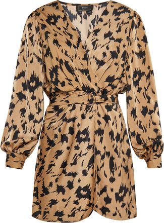 Faina Jurk Dames Camel Veelkleurig