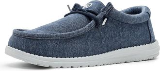 Hey Dude Wally Stretch Jersey Mens Shoes Navy : 10 M, Polyester